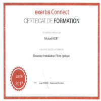 Certificat exertis Mickael KERT